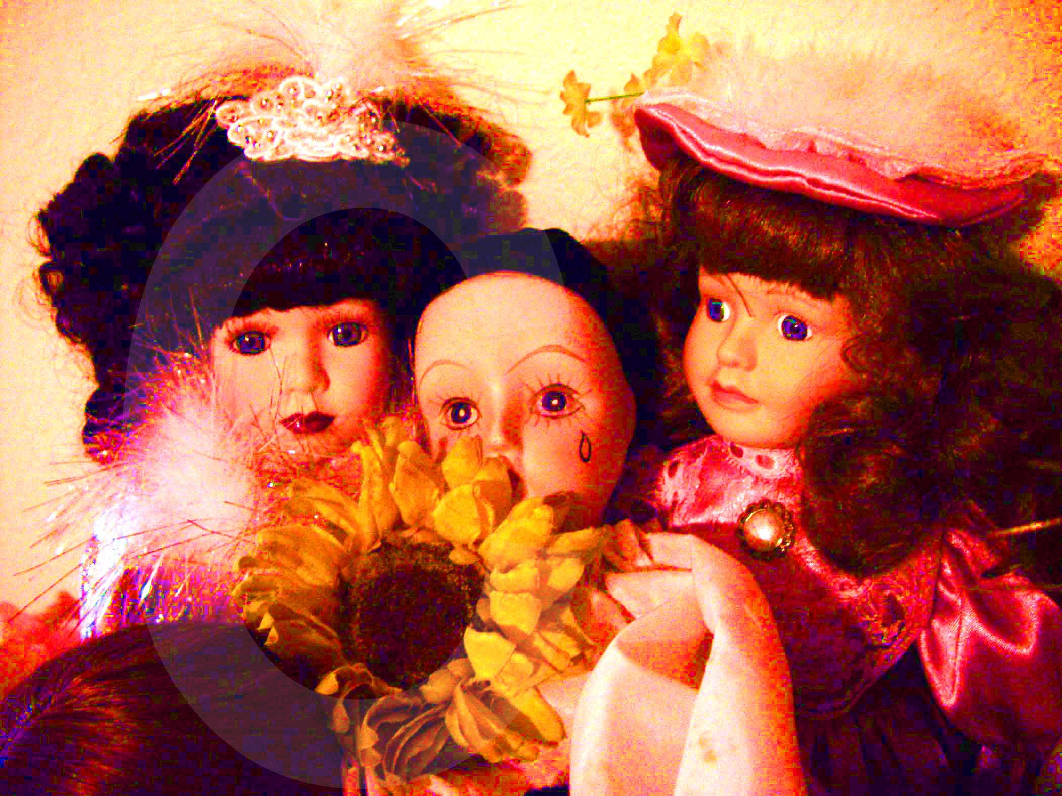 art, horror art,toys haunted,possessed objects,dolls,barbies,clowns,cats,paranormal art,paintings,psychic documentary